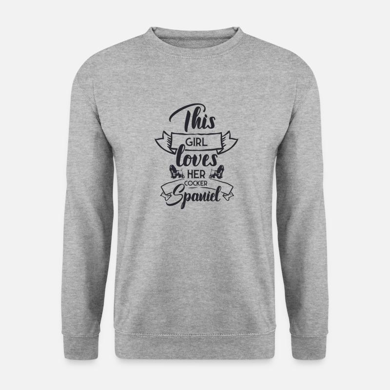 Cocker Spaniel - Unisex Pullover - Weißgrau meliert