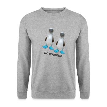 Keine Boobies - Unisex Pullover - Weißgrau meliert - Vorne - Alina (178cm) & Michal (187cm)