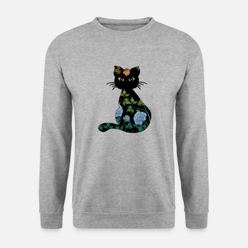 cat - Unisex Sweatshirt - salt & pepper