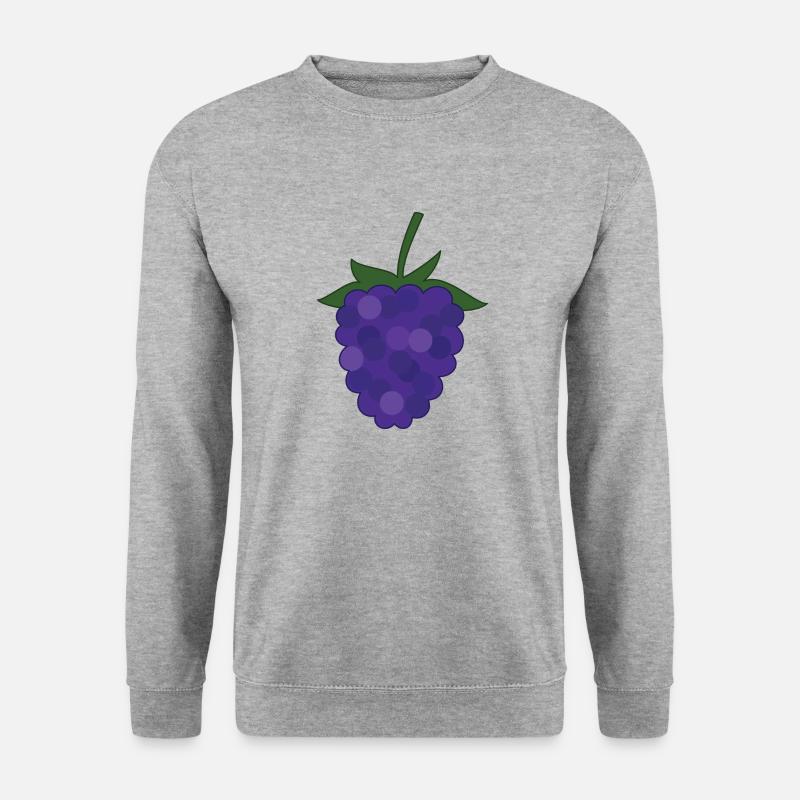 Brombeere - Unisex Pullover - Weißgrau meliert