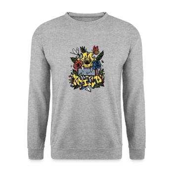 Wild - Unisex Sweatshirt - salt & pepper - Front - Alina (178cm) & Michal (187cm)