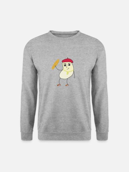 le$bean - Unisex Pullover - Weißgrau meliert