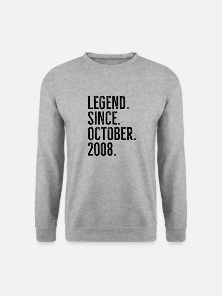 Legende seit Oktober 2008 - Unisex Pullover - Weißgrau meliert