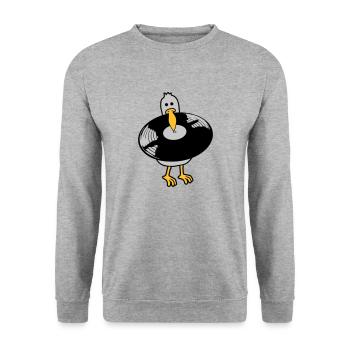 Party Seagull Disque vinyle - Sweat-shirt Unisexe - gris chiné - Devant - Alina (178cm) & Michal (187cm)