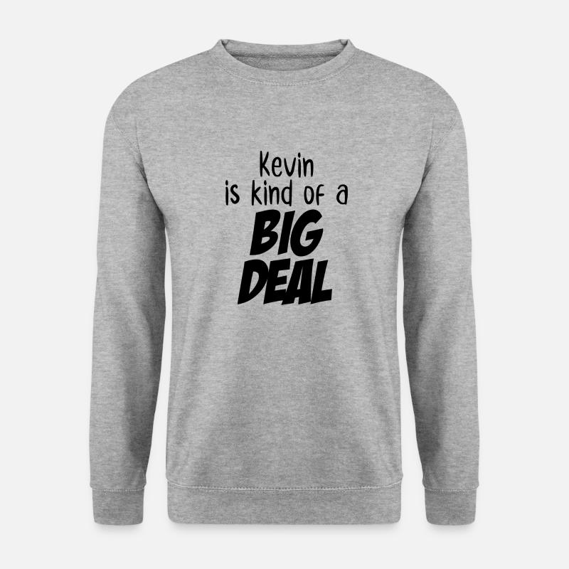 Kevin ist eine große Sache - Unisex Pullover - Weißgrau meliert
