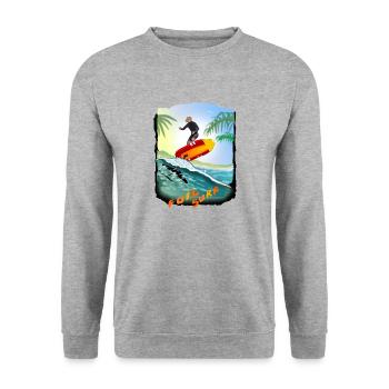 foil surf - foil surfing - foilsurfing - Unisex Sweatshirt - salt & pepper - Front - Alina (178cm) & Michal (187cm)