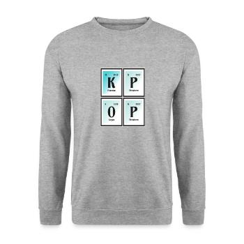 K-Pop | Tableau périodique des éléments - Sweat-shirt Unisexe - gris chiné - Devant - Alina (178cm) & Michal (187cm)