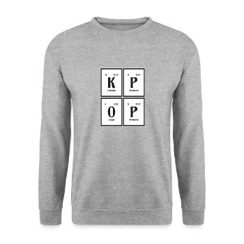 K-Pop | Tableau périodique des éléments - Sweat-shirt Unisexe - gris chiné - Devant - Alina (178cm) & Michal (187cm)