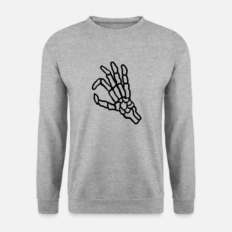 Gesture skeleton hole look in - Unisex Sweatshirt - salt & pepper