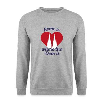 Home is where the Dom is - Unisex Sweatshirt - salt & pepper - Front - Alina (178cm) & Michal (187cm)