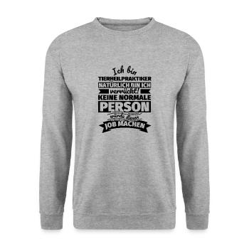 Tierheilpraktiker Geschenke - Unisex Pullover - Weißgrau meliert - Vorne - Alina (178cm) & Michal (187cm)