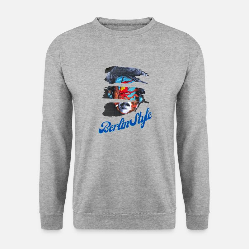 Berlin Style - Unisex Pullover - Weißgrau meliert