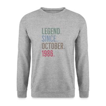 Légende depuis octobre 1986 - Sweat-shirt Unisexe - gris chiné - Devant - Alina (178cm) & Michal (187cm)