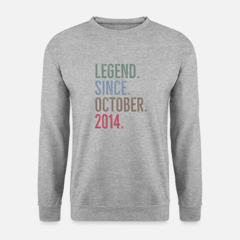 Legende seit Oktober 2014 - Unisex Pullover - Weißgrau meliert