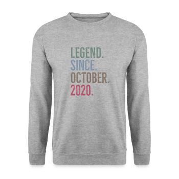 Legend Since October 2020 - Unisex Sweatshirt - salt & pepper - Front - Alina (178cm) & Michal (187cm)