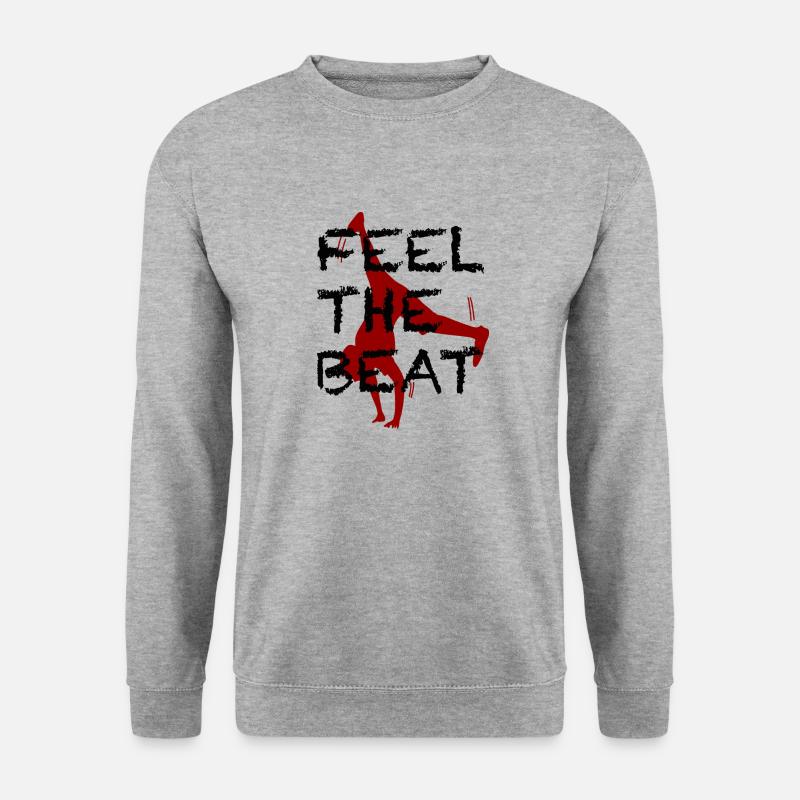 Feelthebeat - Unisex Pullover - Weißgrau meliert