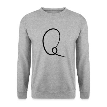 Q - Sweat-shirt Unisexe - gris chiné - Devant - Alina (178cm) & Michal (187cm)