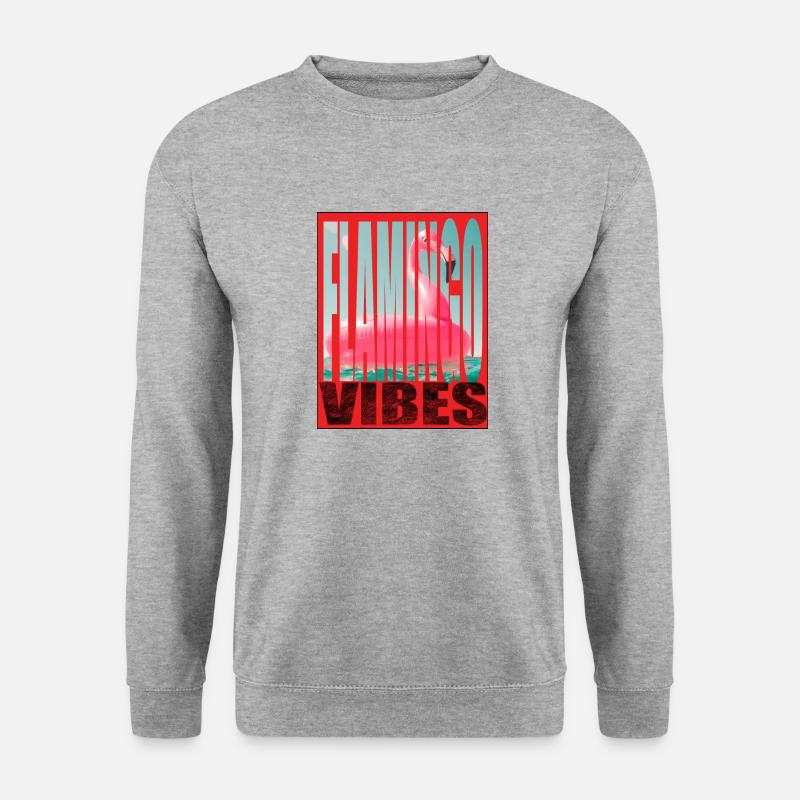 flamingo tshirt design - Unisex Sweatshirt - salt & pepper