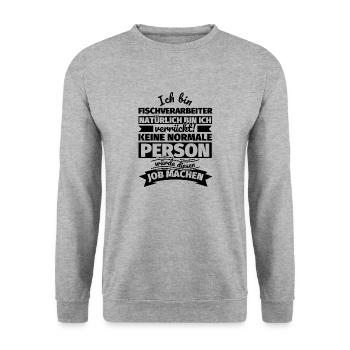 Fischverarbeiter Geschenke - Unisex Pullover - Weißgrau meliert - Vorne - Alina (178cm) & Michal (187cm)