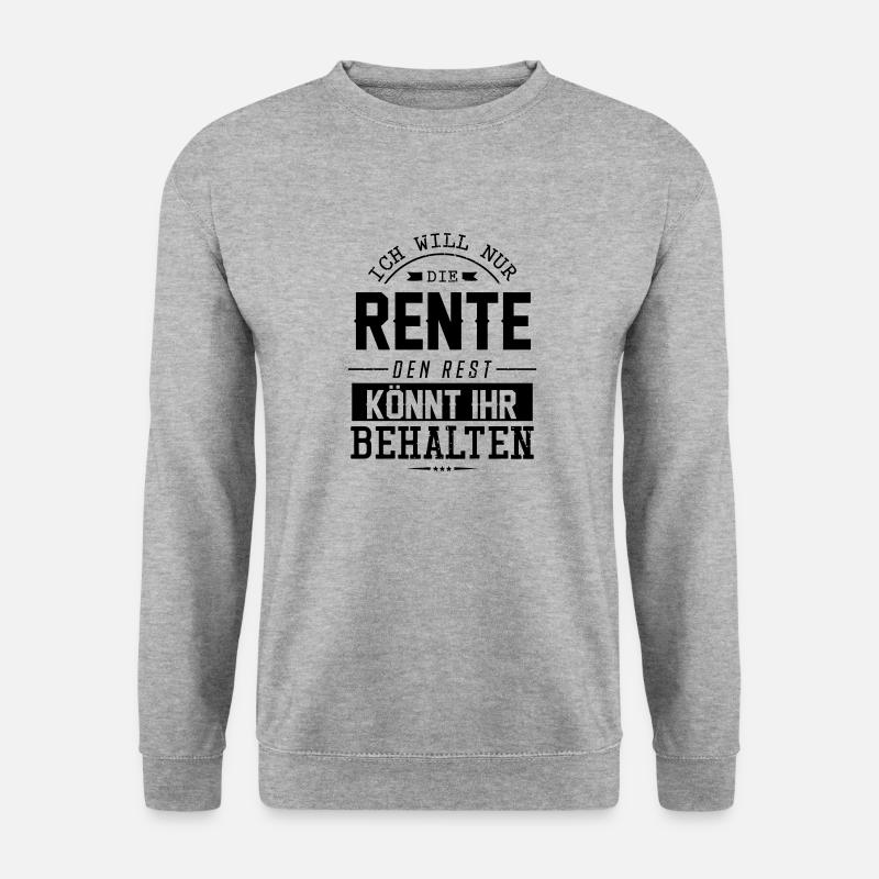 rente spruch - Unisex Pullover - Weißgrau meliert