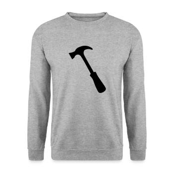 Hammer - Unisex Sweatshirt - salt & pepper - Front - Alina (178cm) & Michal (187cm)
