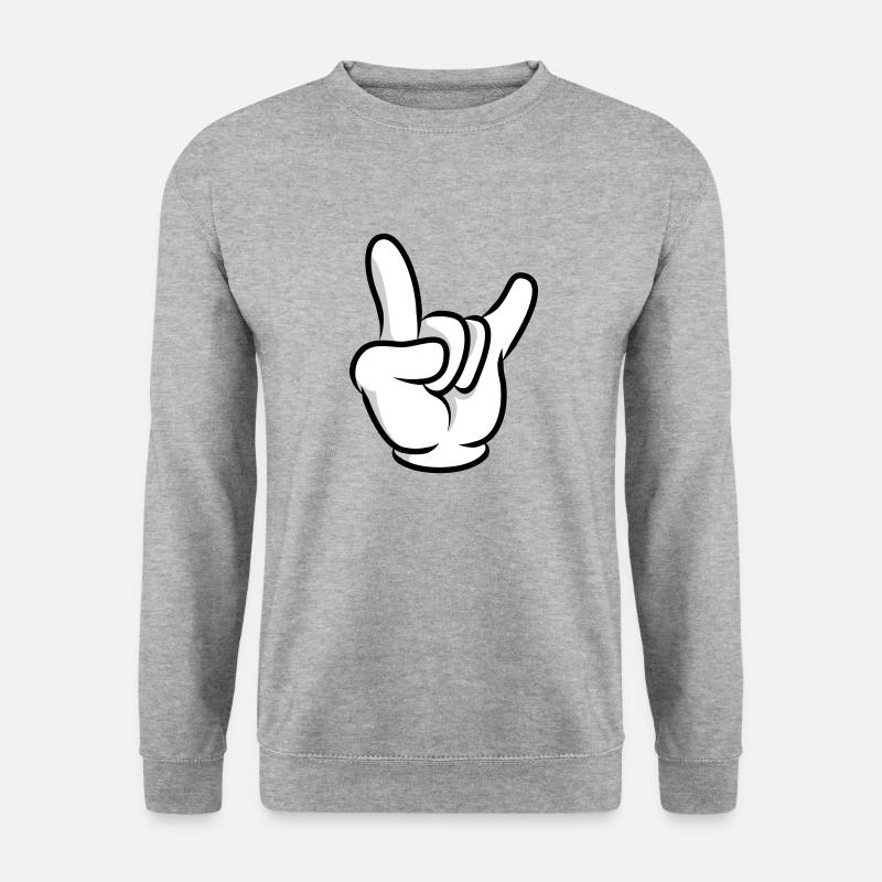 Hand icon - Unisex Sweatshirt - salt & pepper