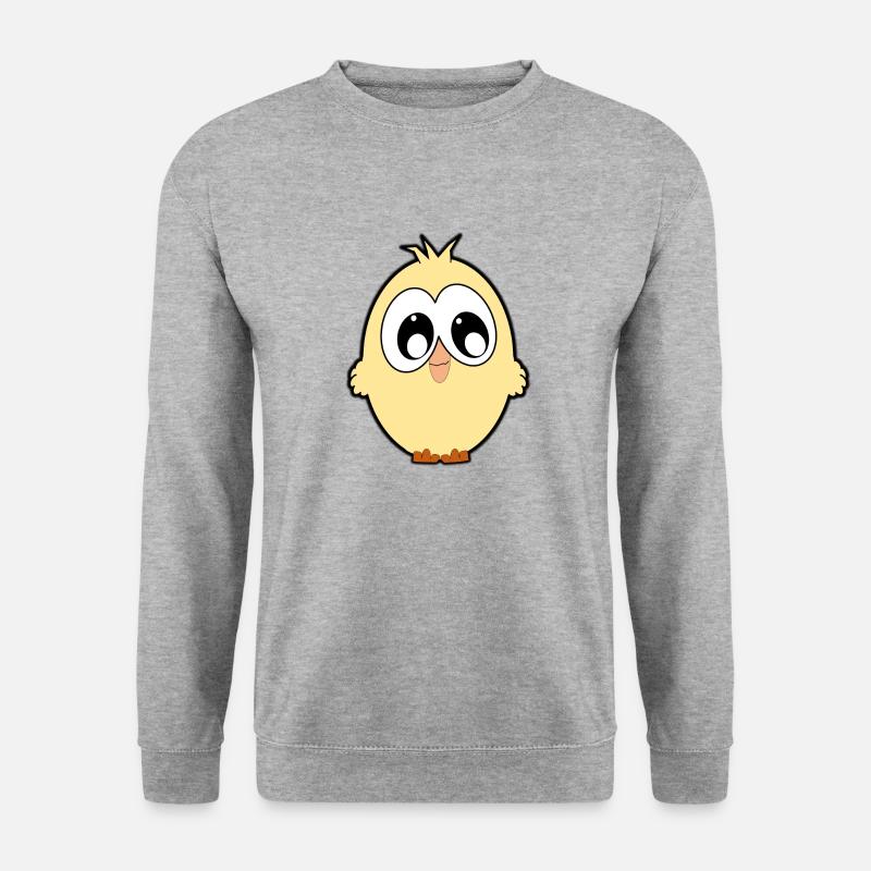 Küken - Unisex Pullover - Weißgrau meliert