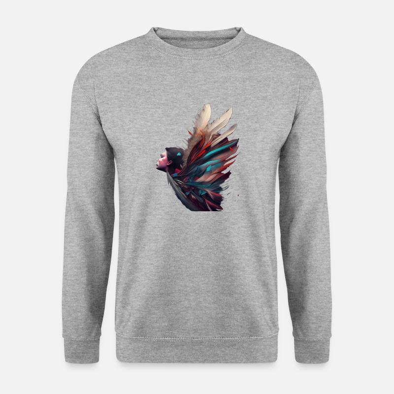 Häuptling - Unisex Pullover - Weißgrau meliert