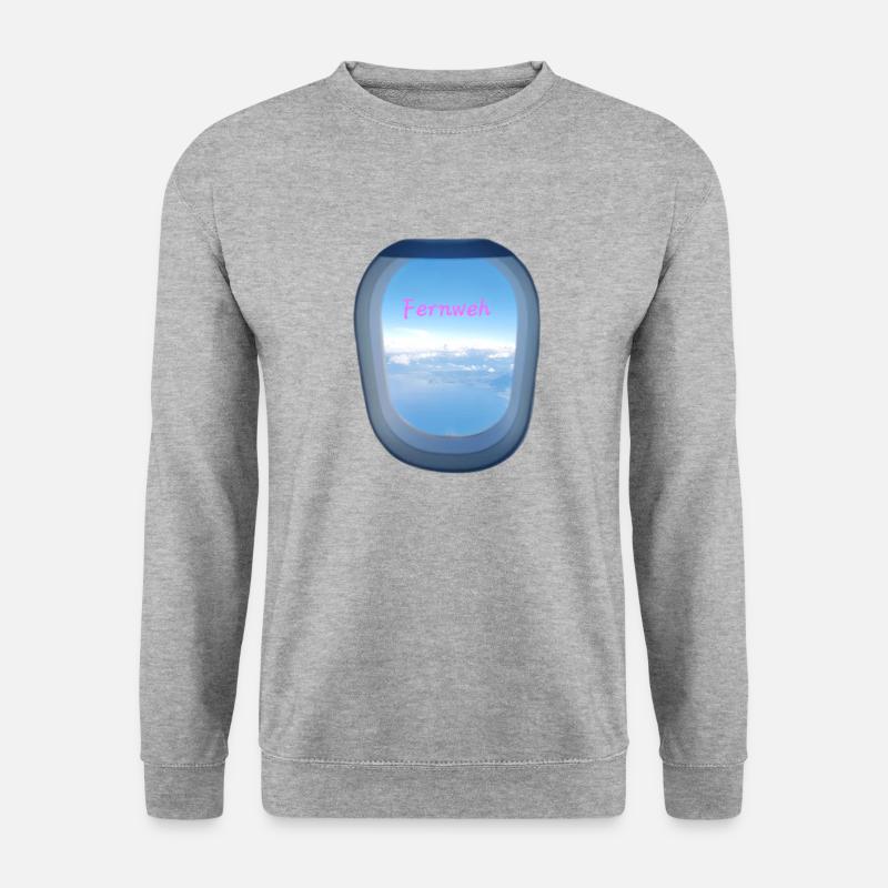 Fernweh - Unisex Pullover - Weißgrau meliert