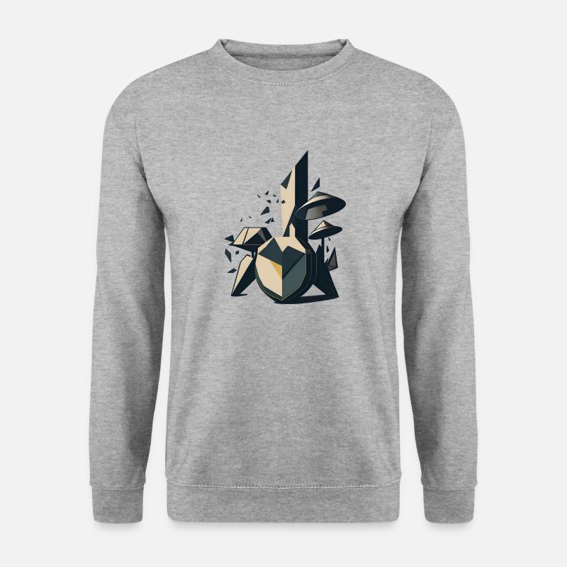 Abstraktes Schlagzeug - Unisex Pullover - Weißgrau meliert