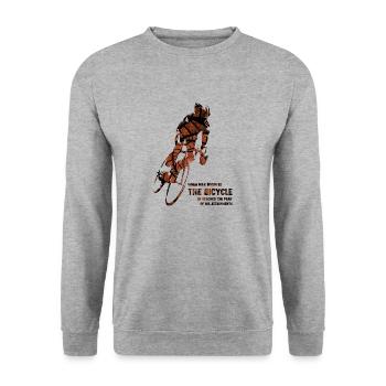 The Bicycle - Unisex Sweatshirt - salt & pepper - Front - Alina (178cm) & Michal (187cm)