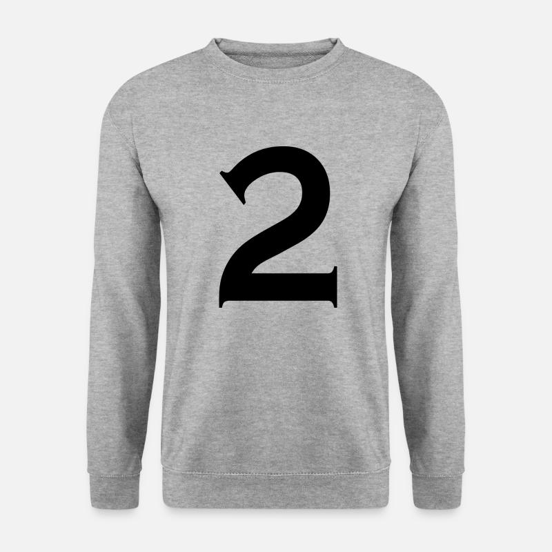 2 - Unisex Pullover - Weißgrau meliert