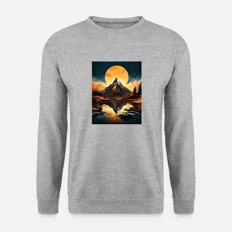 Berg - Unisex Pullover - Weißgrau meliert