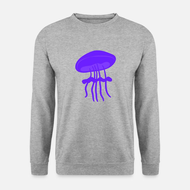 Schöne Quallen - Unisex Pullover - Weißgrau meliert