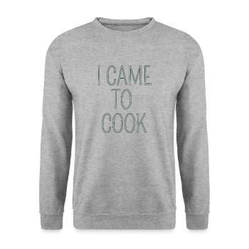i came to cook Design für die Küche - Unisex Pullover - Weißgrau meliert - Vorne - Alina (178cm) & Michal (187cm)