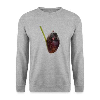 Nepenthes aristolochioides 02 - Unisex Pullover - Weißgrau meliert - Vorne - Alina (178cm) & Michal (187cm)