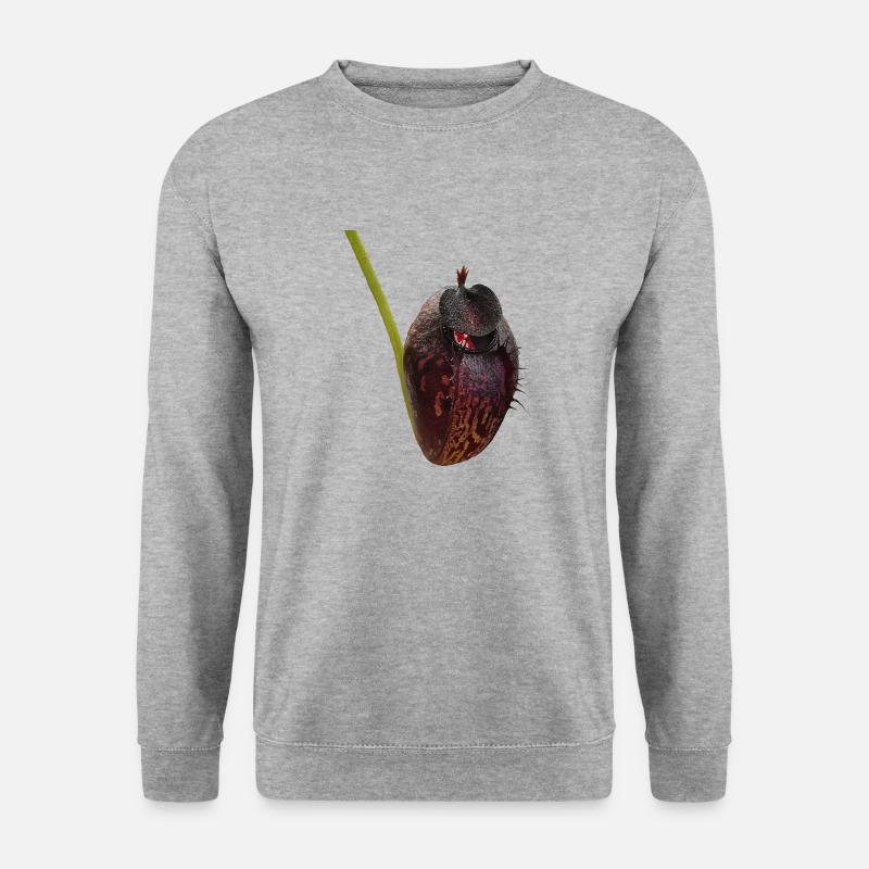 Nepenthes aristolochioides 02 - Unisex Pullover - Weißgrau meliert