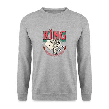 The King of Poker 2 - Sweat-shirt Unisexe - gris chiné - Devant - Alina (178cm) & Michal (187cm)