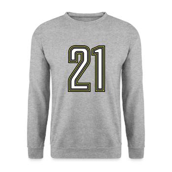 21 - Sweat-shirt Unisexe - gris chiné - Devant - Alina (178cm) & Michal (187cm)