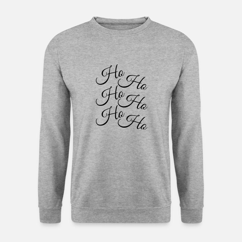 Ho Ho Ho - Unisex Pullover - Weißgrau meliert