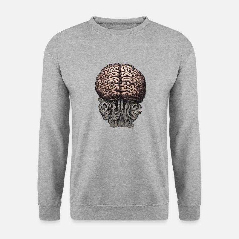 Brain / Knowledge / Intelligence / Clever / Thinking - Unisex Sweatshirt - salt & pepper