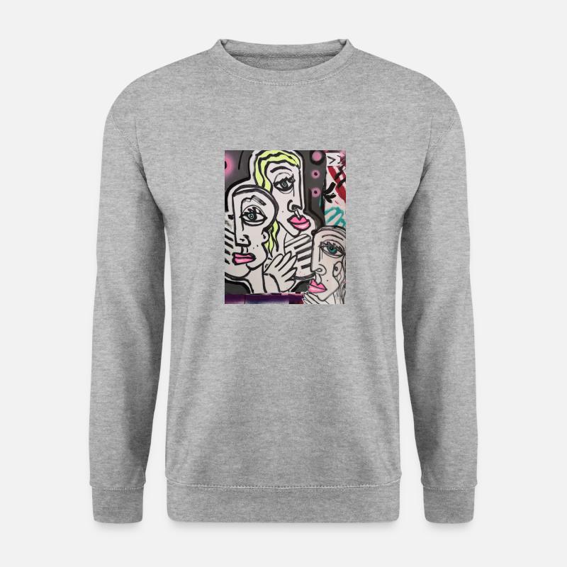 smalltalk - Unisex Pullover - Weißgrau meliert