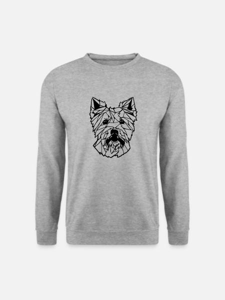West Highland White Terrier - Unisex Pullover - Weißgrau meliert