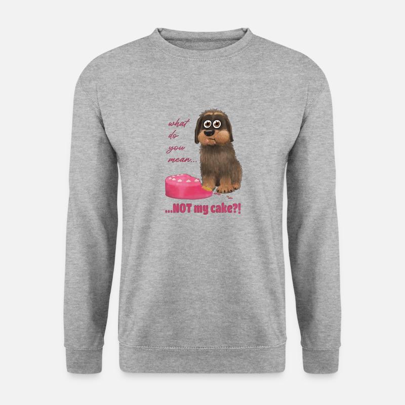 not my cake - Unisex Pullover - Weißgrau meliert