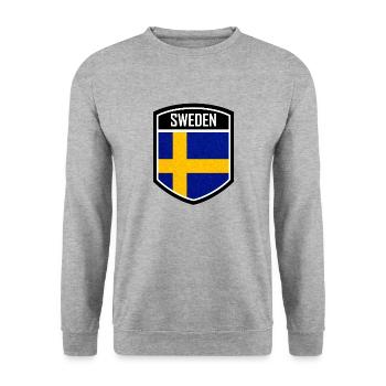 Suède Suède Scandinavie Pays nordiques Viking Europe - Sweat-shirt Unisexe - gris chiné - Devant - Alina (178cm) & Michal (187cm)
