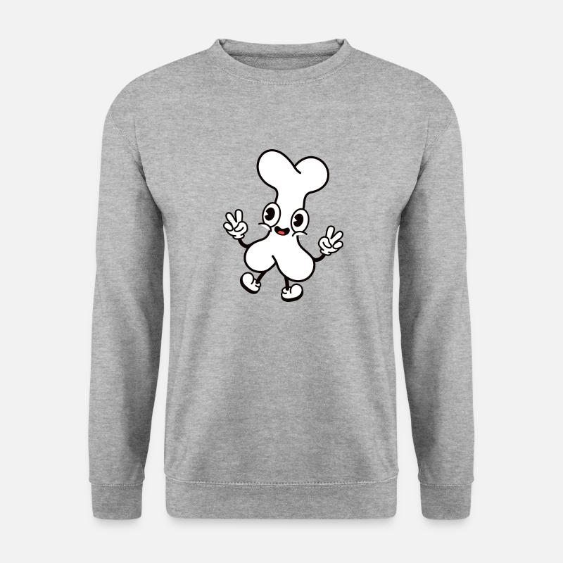 Bone Comic Character - Unisex Sweatshirt - salt & pepper