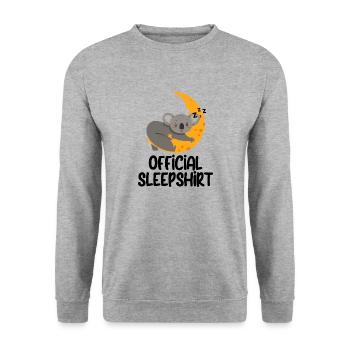Lustiger Spruch Bild Witzig Humor Geschenkidee - Unisex Pullover - Weißgrau meliert - Vorne - Alina (178cm) & Michal (187cm)