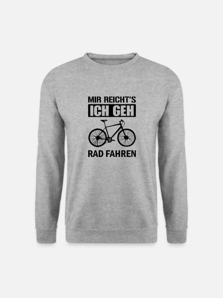 mir reichts rad fahren - Unisex Pullover - Weißgrau meliert