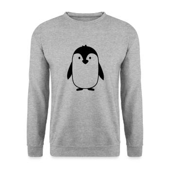 Pingouin - Sweat-shirt Unisexe - gris chiné - Devant - Alina (178cm) & Michal (187cm)