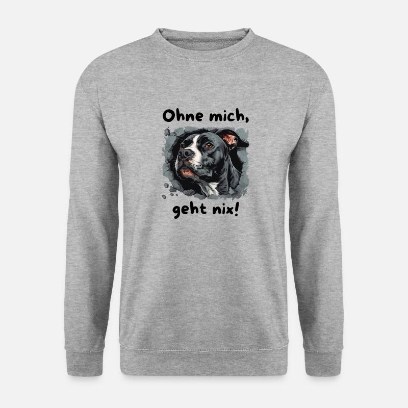 Staff - Ohne geht nix - Unisex Pullover - Weißgrau meliert